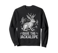 Save the Jackalope Cryptid Bunny Antlers Sweatshirt