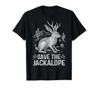 Save the Jackalope Cryptid Bunny Antlers T-Shirt