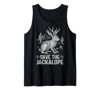 Save the Jackalope Cryptid Bunny Antlers Tank Top