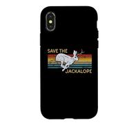 Save The Jackalope Vintage Rabbit Camping Cryptozoology Case for iPhone X/XS