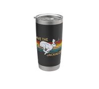 Save The Jackalope Vintage Rabbit Camping Cryptozoology Stainless Steel Insulated Tumbler
