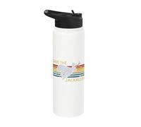 Save The Jackalope Vintage Rabbit Camping Cryptozoology Stainless Steel Insulated Water Bottle
