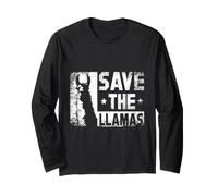 Save The Llamas Costume Lover Funny Llama Long Sleeve T-Shirt