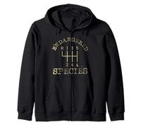 Save The Manuals Stick Shift Car Lover Zip Hoodie