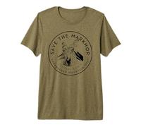 Save The Markhor- Endangered Mountain Goat Logo Premium T-Shirt