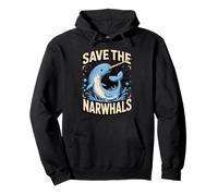 Save The Narwhals Arctic Narwhal Pullover Hoodie