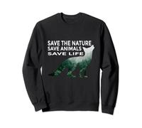 Save The Nature Save Animals Save Life Fox Wildlife Sweatshirt