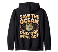 Save the Ocean It's the Only One We've Got Starfish Zip Hoodie