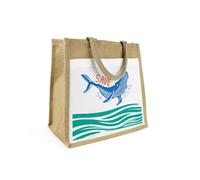 Save the Ocean Jute Shopping Bag - Reusable Shopper Bag Eco-Friendly Gifts