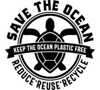 Save The Ocean Vinyl Decal Sticker for Car/Window/Wall (Green Gloss)
