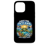 Save The Oceans - Turtle Dolphin Whale Ocean Conservation Case for iPhone 13 Pro Max
