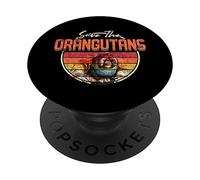 Save The Orangutans - Endangered Wildlife Vintage Retro Gift PopSockets Grip and Stand for Phones and Tablets