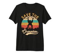 Save The Orangutans Great Apes Animal Rights Retro Style Premium T-Shirt
