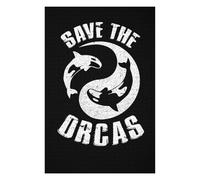 Save The Orcas Orca Killer Picture Puzzle for Adults, 1000 PCS