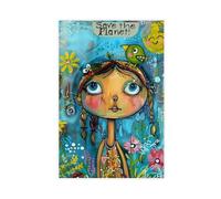 Save The Planet Canvas Poster Bedroom Decor Landscape Office Room Decor Gift 08x12inch(20x30cm)