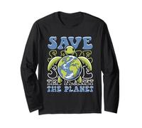 Save The Planet Earth Day Turtle Conservation Long Sleeve T-Shirt
