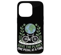Save the Planet One Pedal at a Time Bike Commuting Case for iPhone 13 Pro