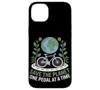 Save the Planet One Pedal at a Time Bike Commuting Case for iPhone 14 Plus