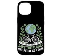 Save the Planet One Pedal at a Time Bike Commuting Case for iPhone 15