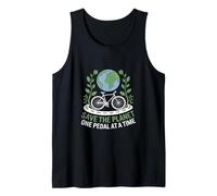 Save the Planet One Pedal at a Time Bike Commuting Tank Top