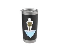 Save The Planet Polar Bear on Ice Floe Stainless Steel Insulated Tumbler