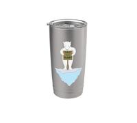 Save The Planet Polar Bear on Ice Floe Stainless Steel Insulated Tumbler