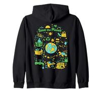 Save the Planet recycling Earth Day Zip Hoodie