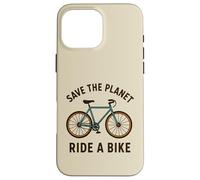 Save The Planet Ride A Bike Vintage Bicycle Eco Cyclist Case for iPhone 16 Pro Max
