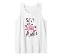 Save The Planet Turtle Earth Climate Change Global Warming Tank Top