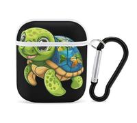 Save The Planet Turtles Lover PC Headphone Case for AirPods 1 And 2 Earphone Cover Earbuds Accessories with Keychain