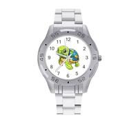 Save The Planet Turtles Lover Quartz Wrist Watch Stainless Steel Watches for Men Women Easy to Read