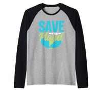 Save The Planet Warming Global Earth Climate Change Raglan Baseball Tee