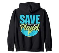 Save The Planet Warming Global Earth Climate Change Zip Hoodie