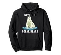 Save The Polar Bears Hoodie Anti Climate Change Polar Bear Pullover Hoodie