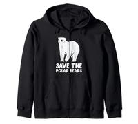 Save The Polar Bears Zip Hoodie