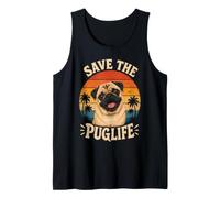 Save the Pug Retro Vintage Pug Lover Tank Top