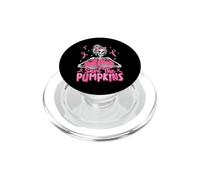 Save The Pumpkins Breast Cancer Awareness Skeleton Messy Bun PopSockets PopGrip for MagSafe
