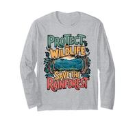 Save The Rainforest Eco Awareness Design Long Sleeve T-Shirt