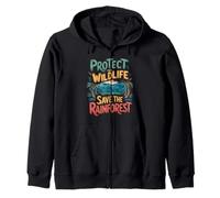 Save the Rainforest Eco Awareness Design Zip Hoodie