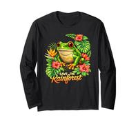 Save The Rainforest Red-Eyed Tree Frog Long Sleeve T-Shirt