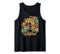Save The Rainforest Roaring Jaguar Tropical Wildlife Tank Top