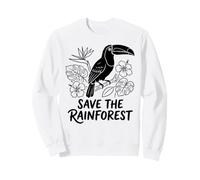 Save The Rainforest Toucan Tropical Bird Conservation Sweatshirt