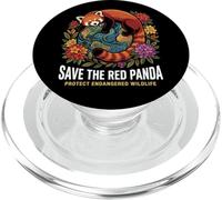 Save The Red Panda Cute Animal Conservation PopSockets PopGrip for MagSafe
