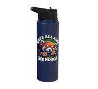Save The Red Panda Stainless Steel Insulated Water Bottle