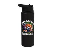 Save The Red Panda Stainless Steel Insulated Water Bottle