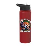 Save The Red Panda Stainless Steel Insulated Water Bottle