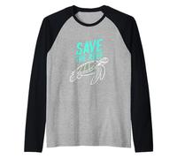 Save The Reef Coral Preservation Ocean Conservation Raglan Baseball Tee