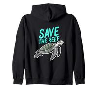Save the Reef Coral Preservation Ocean Conservation Zip Hoodie