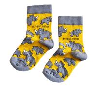 Save the Rhinos Bamboo Socks for Kids Age 3-5yrs | UK Size Kids 6-9 / Rhinos