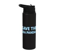 Save The Sea Pandas Killer Whale Orca Stainless Steel Insulated Water Bottle